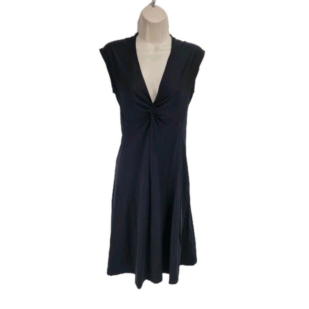Patagonia Women Travel Mini Dress Size S Black Stretchy V-Neck Sleeveless 270CP